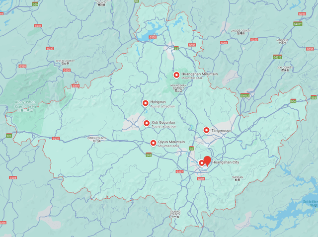 Huangshan Map