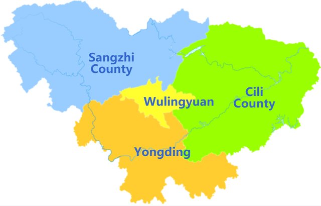 Zhangjiajie City Map