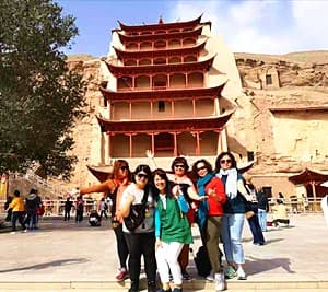 Tourist in Dunhuang Mogao Grottoes.jpg