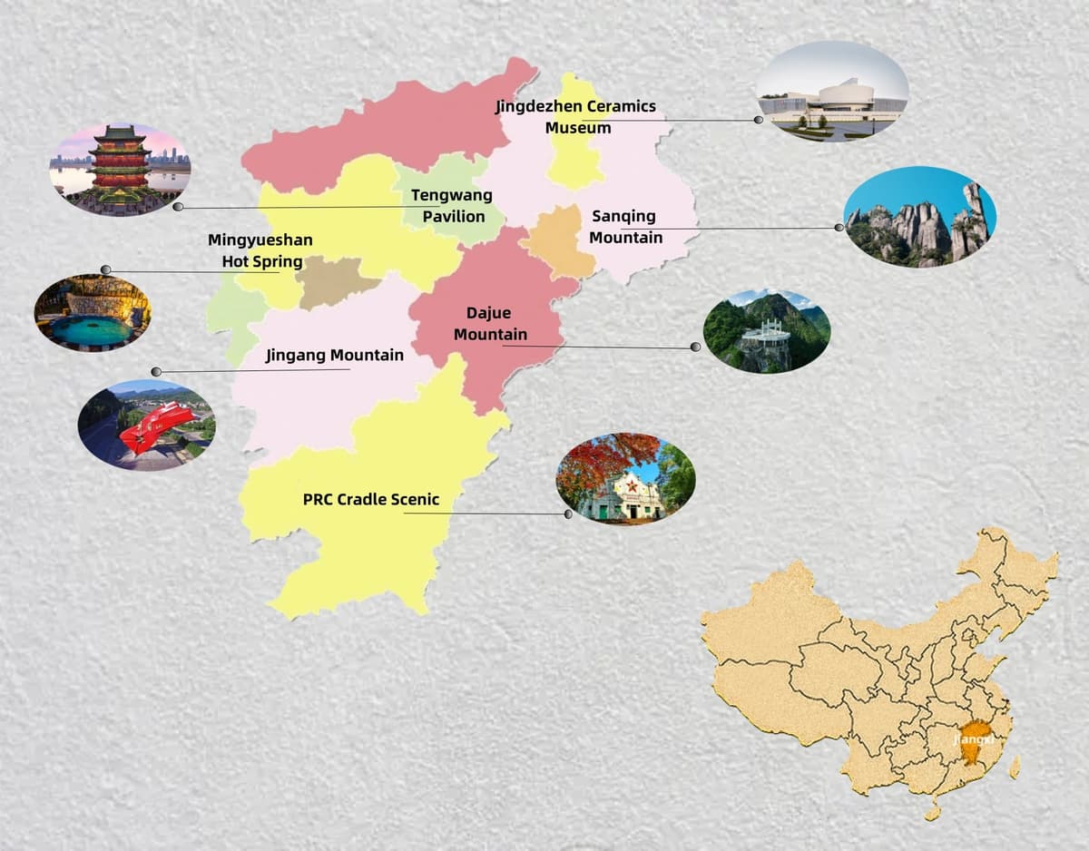 Jiangxi Travel Map Jiangxi Travel Map