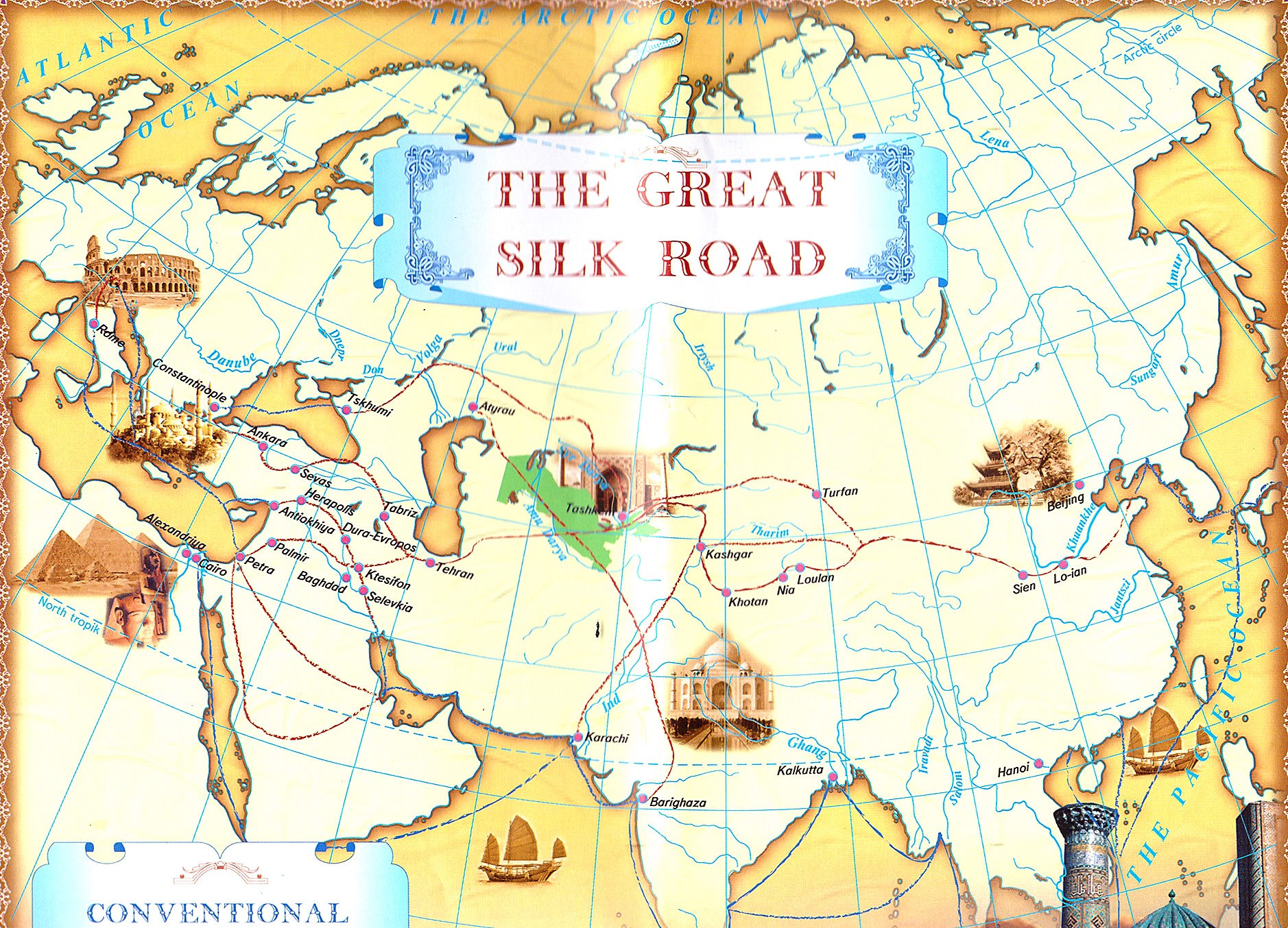 Silk Road Map Silk Route Map Tourist Map Of Silk Road Silk Road Travel