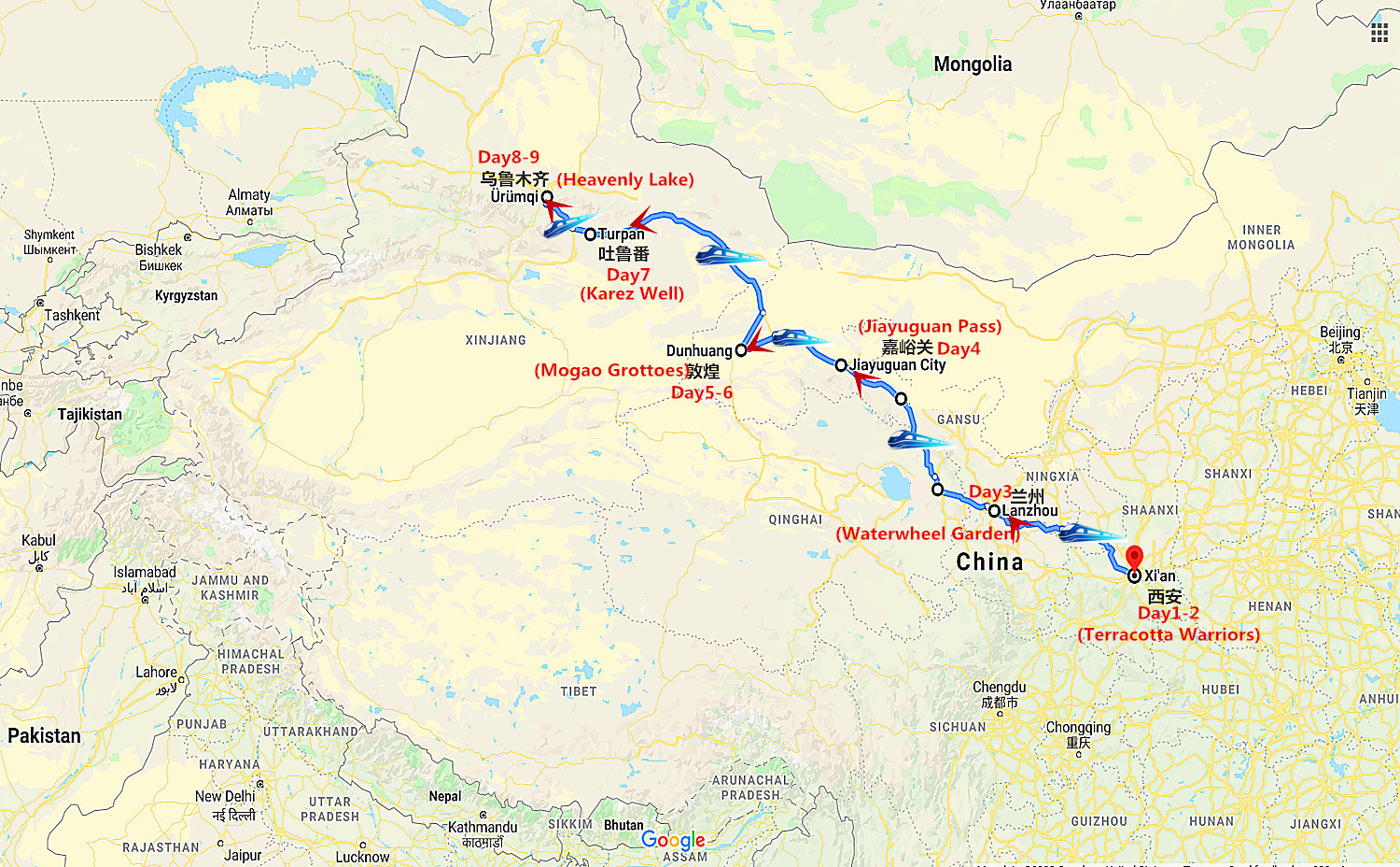 Round Trip: Orient Express - Trans Asian - Silk Road - Trans